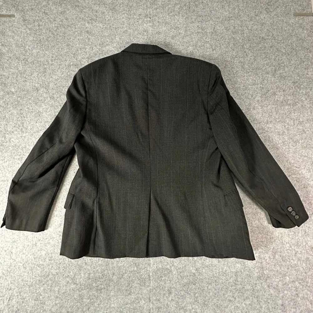 Polo University Club Ralph Lauren Blazer Mens 38R Charcoal Grey Pinstripe